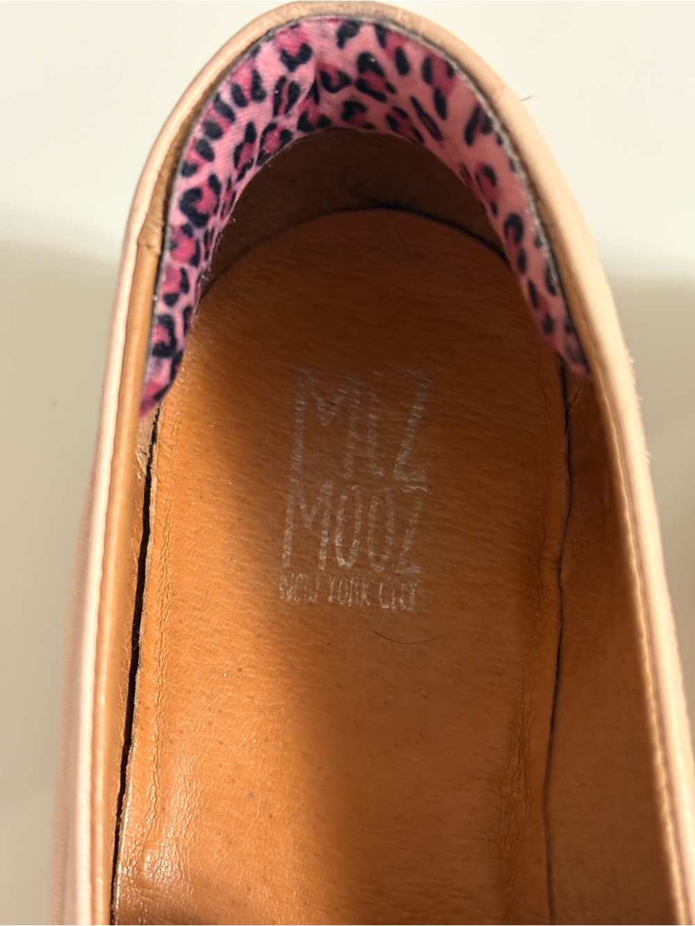 Miz Mooz Blush Pink Leather Platform Penny Loafers - Picture 8 of 8
